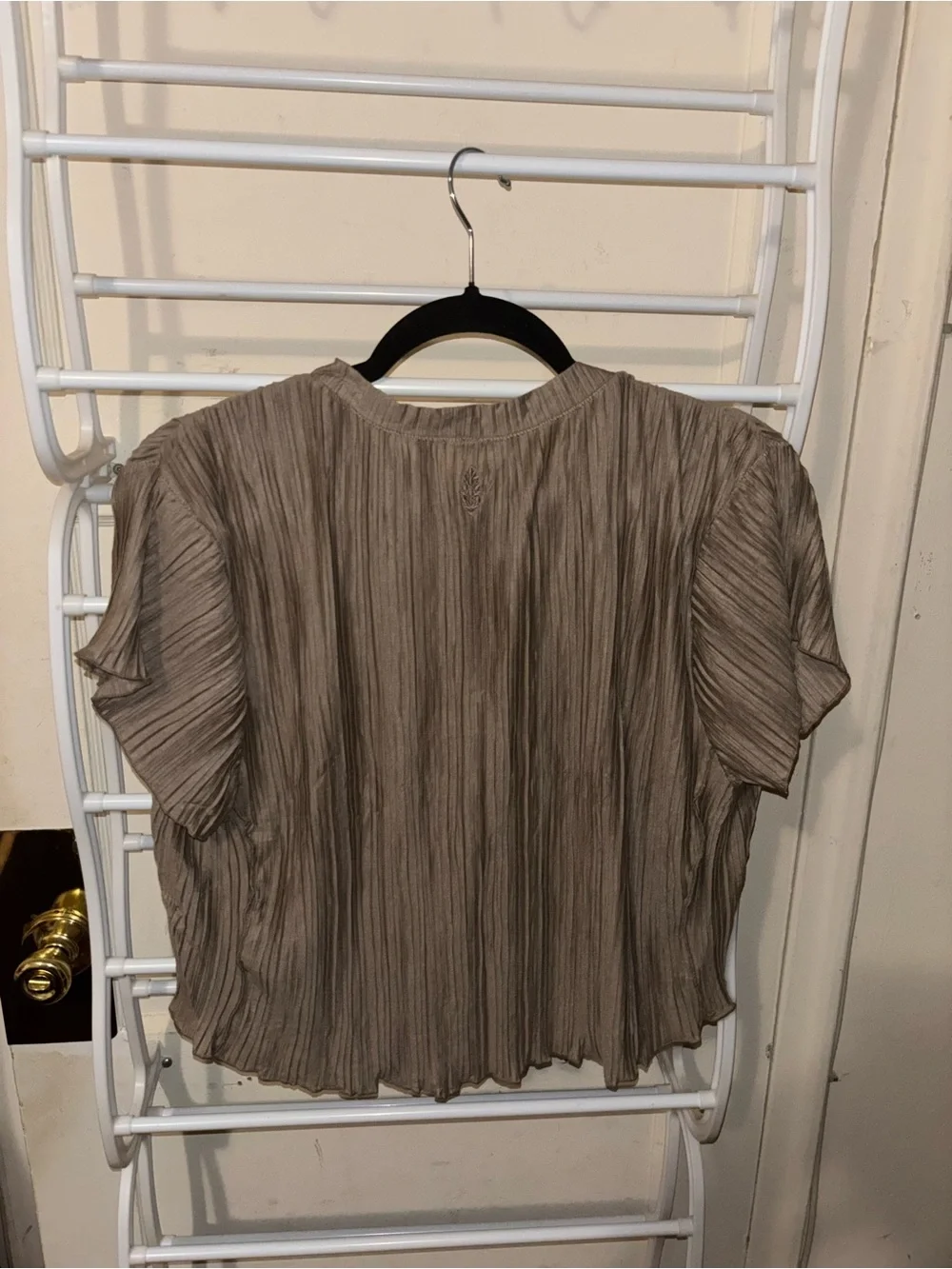 Free People Wavy Baby Top Sz L Summer Neutral Casual